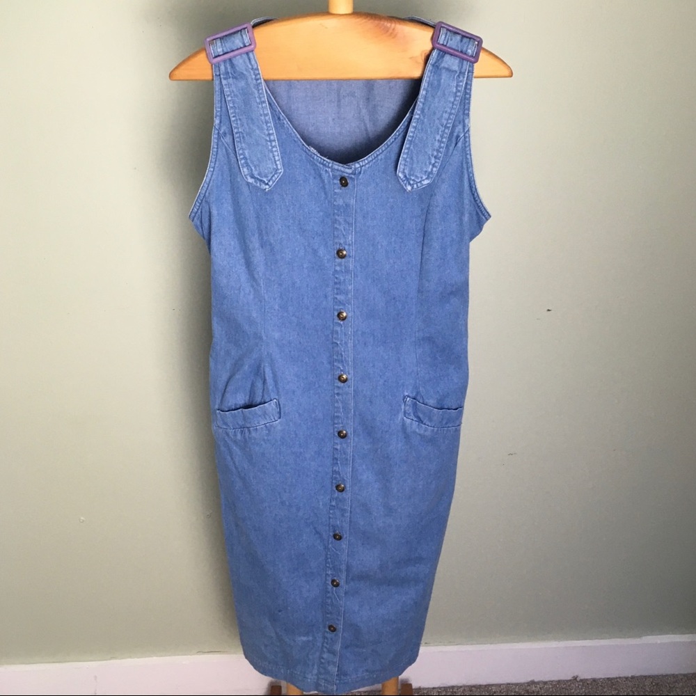 90’s Vintage Button Down Denim Dress